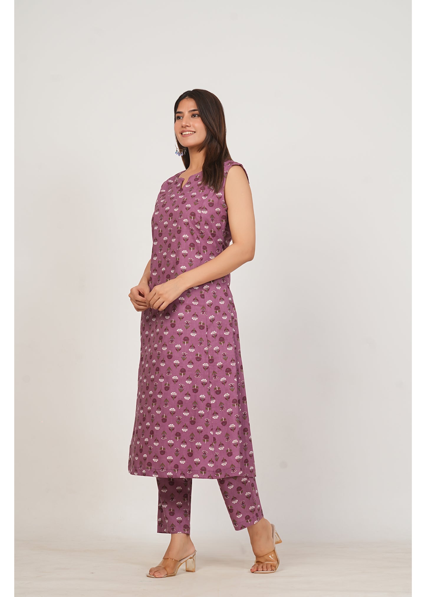 Turkish Rose Pure Cotton Kurti Pant Set