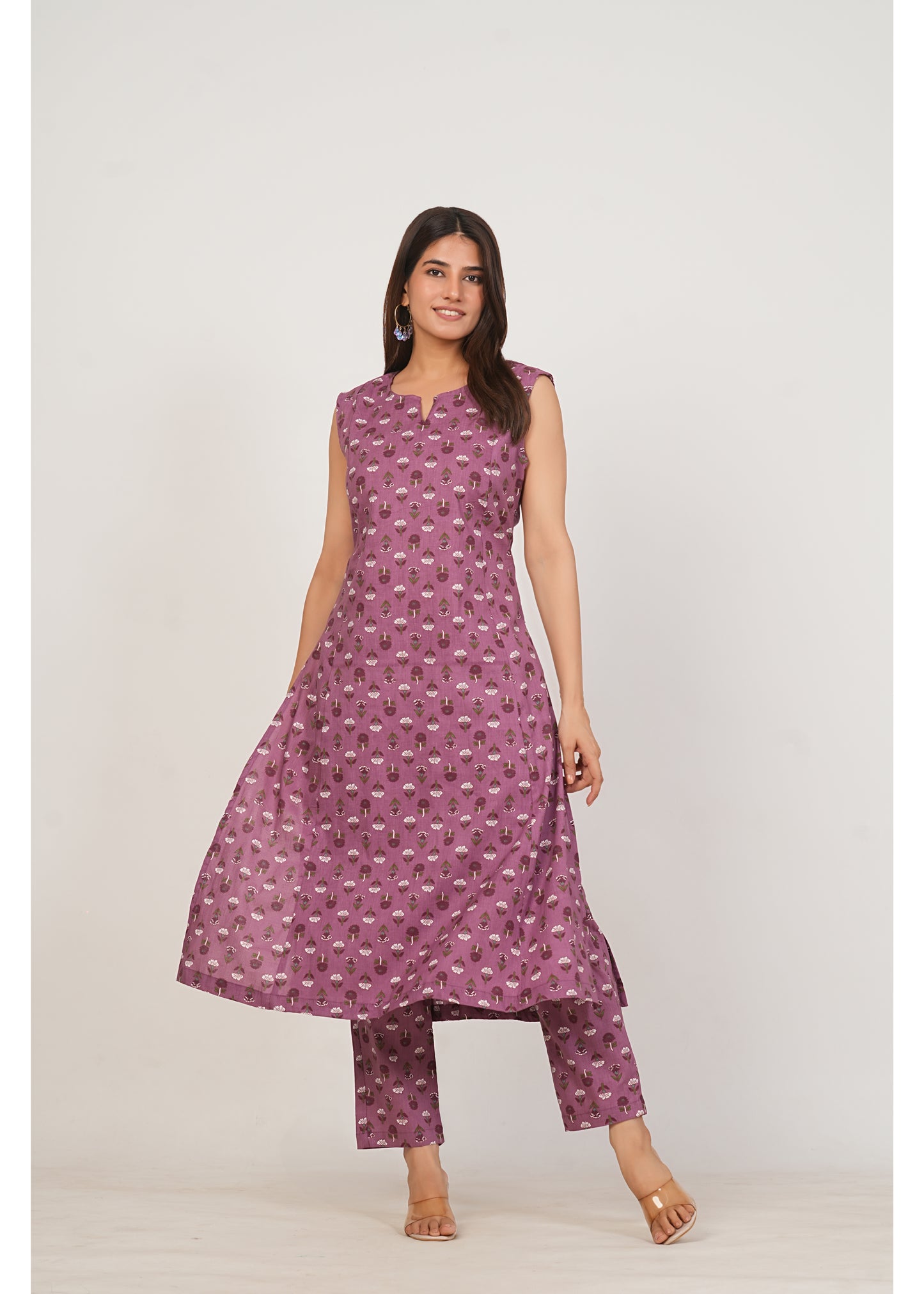 Turkish Rose Pure Cotton Kurti Pant Set