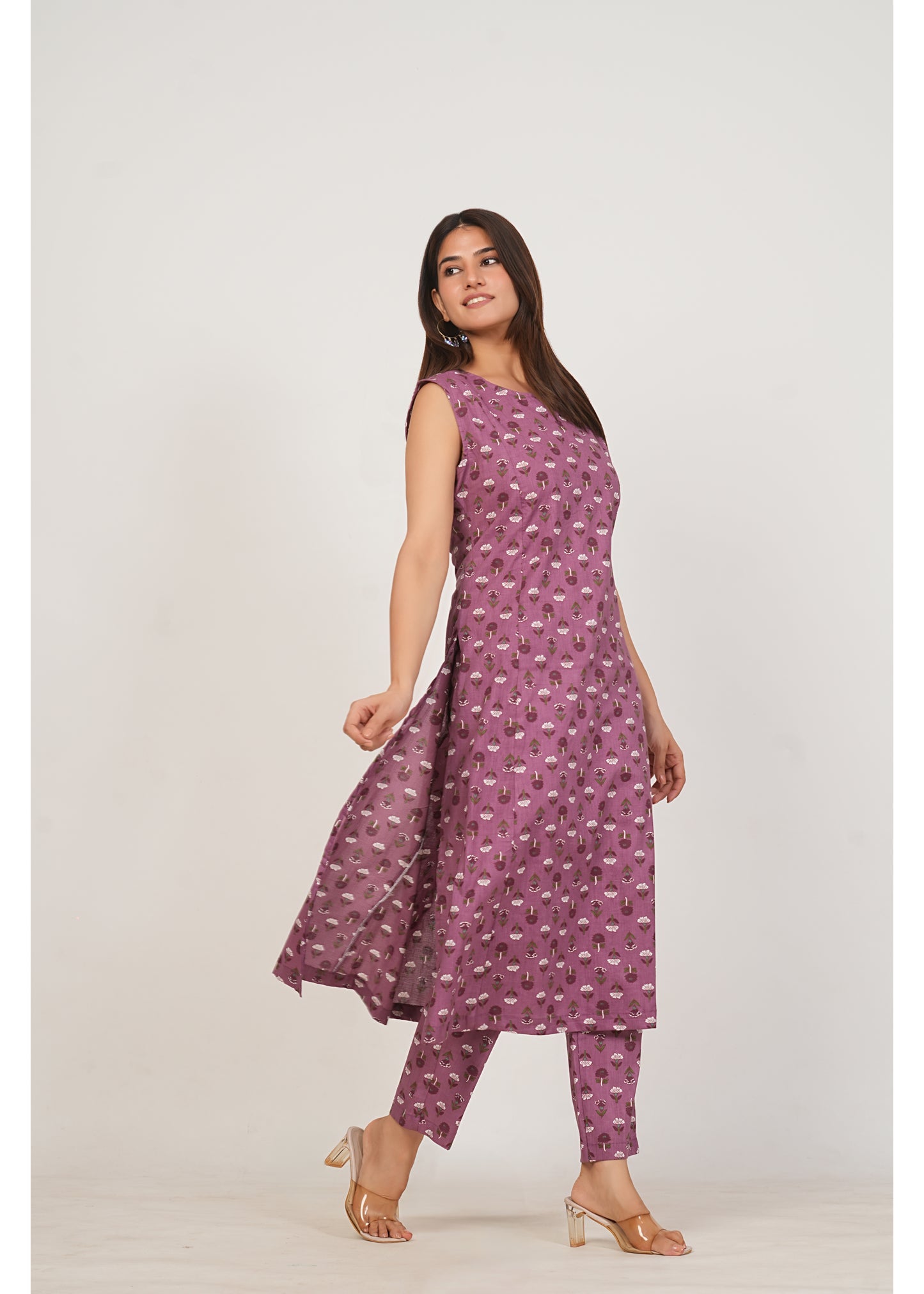 Turkish Rose Pure Cotton Kurti Pant Set
