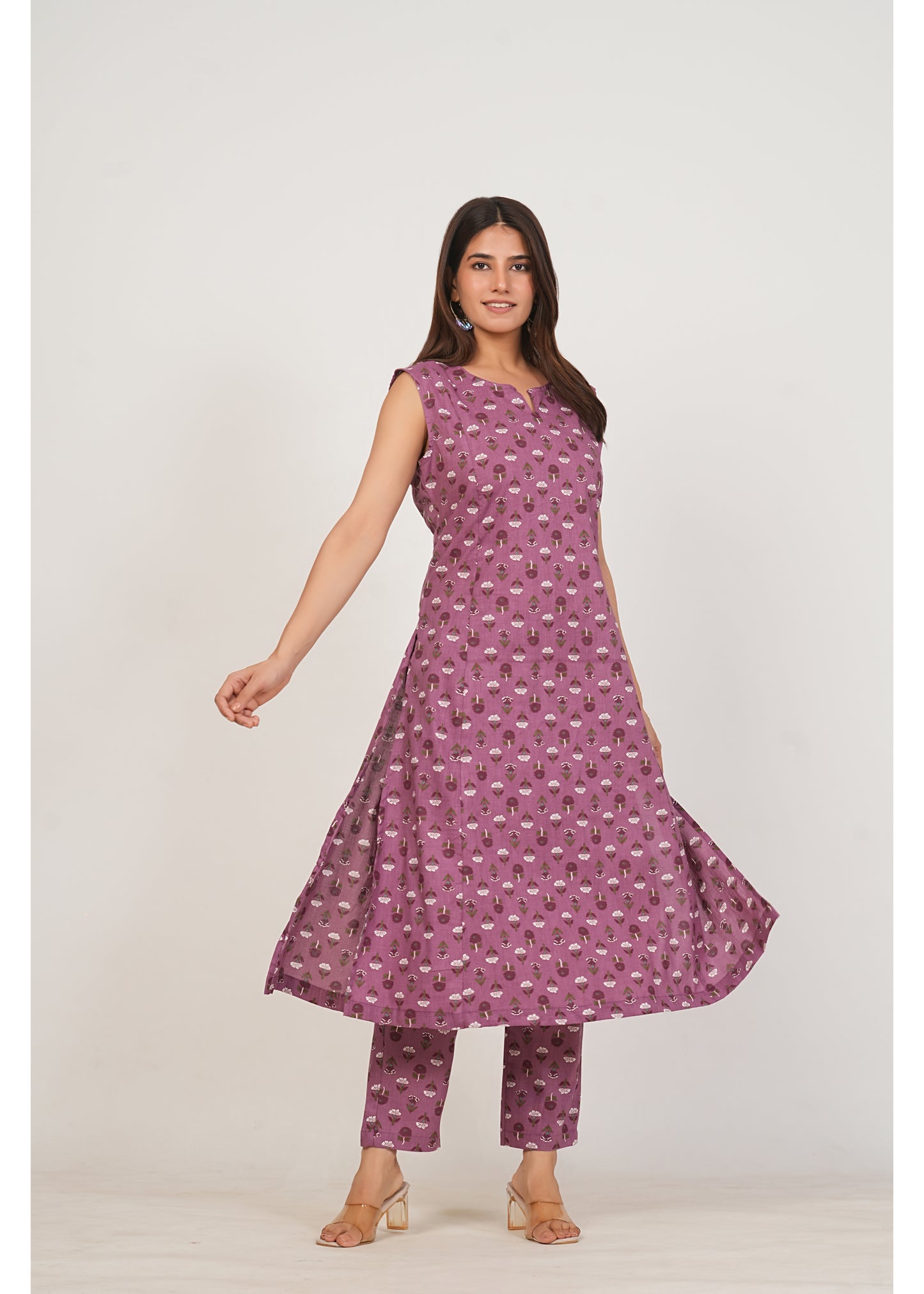 Turkish Rose Pure Cotton Kurti Pant Set