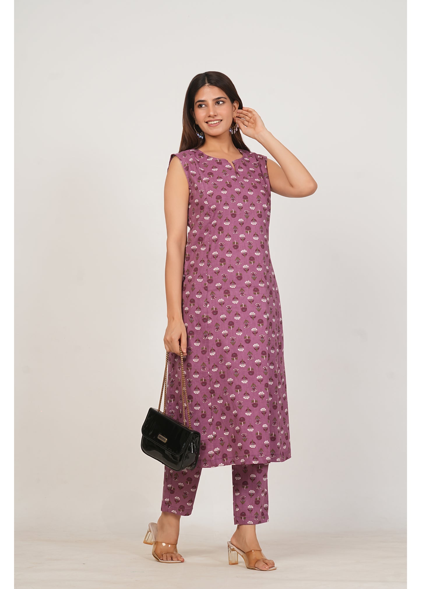 Turkish Rose Pure Cotton Kurti Pant Set