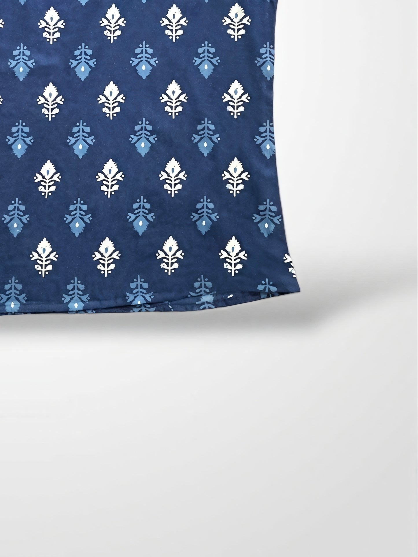 Blue Floral Cotton Top