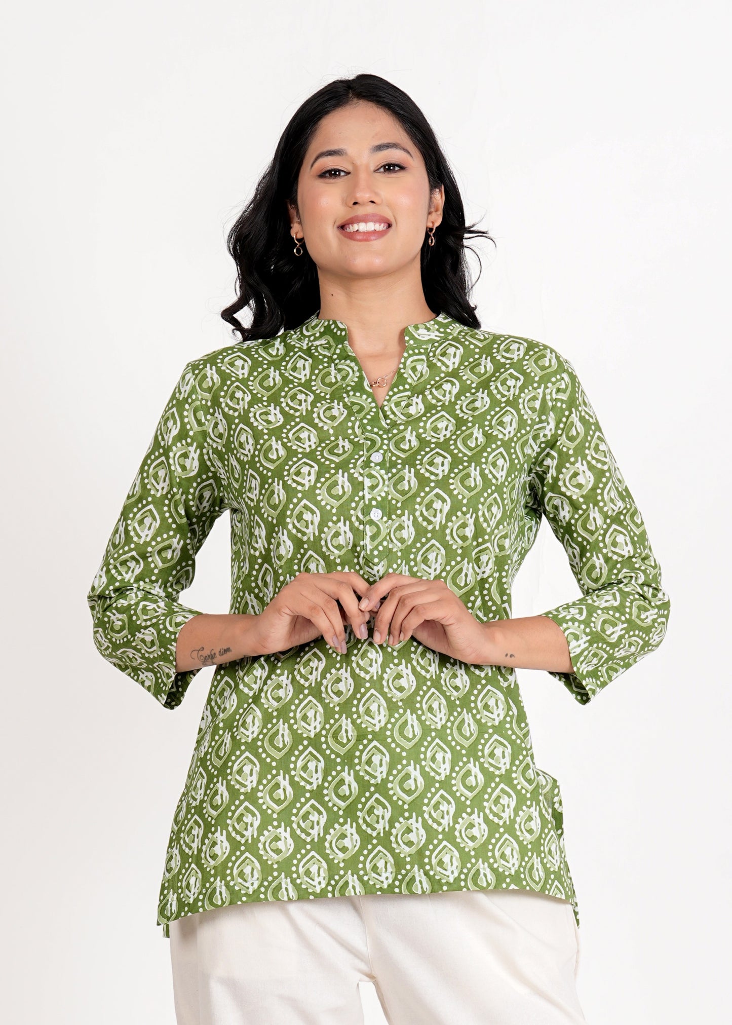 Chelsea Cucumber Short Straight Cotton Kurta