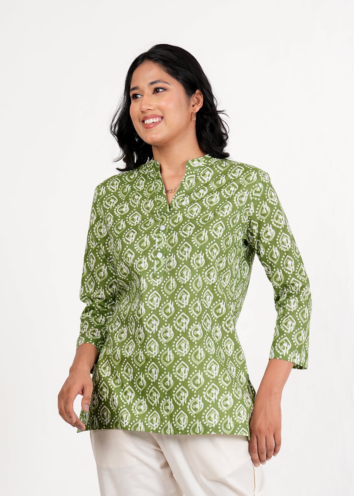 Chelsea Cucumber Short Straight Cotton Kurta