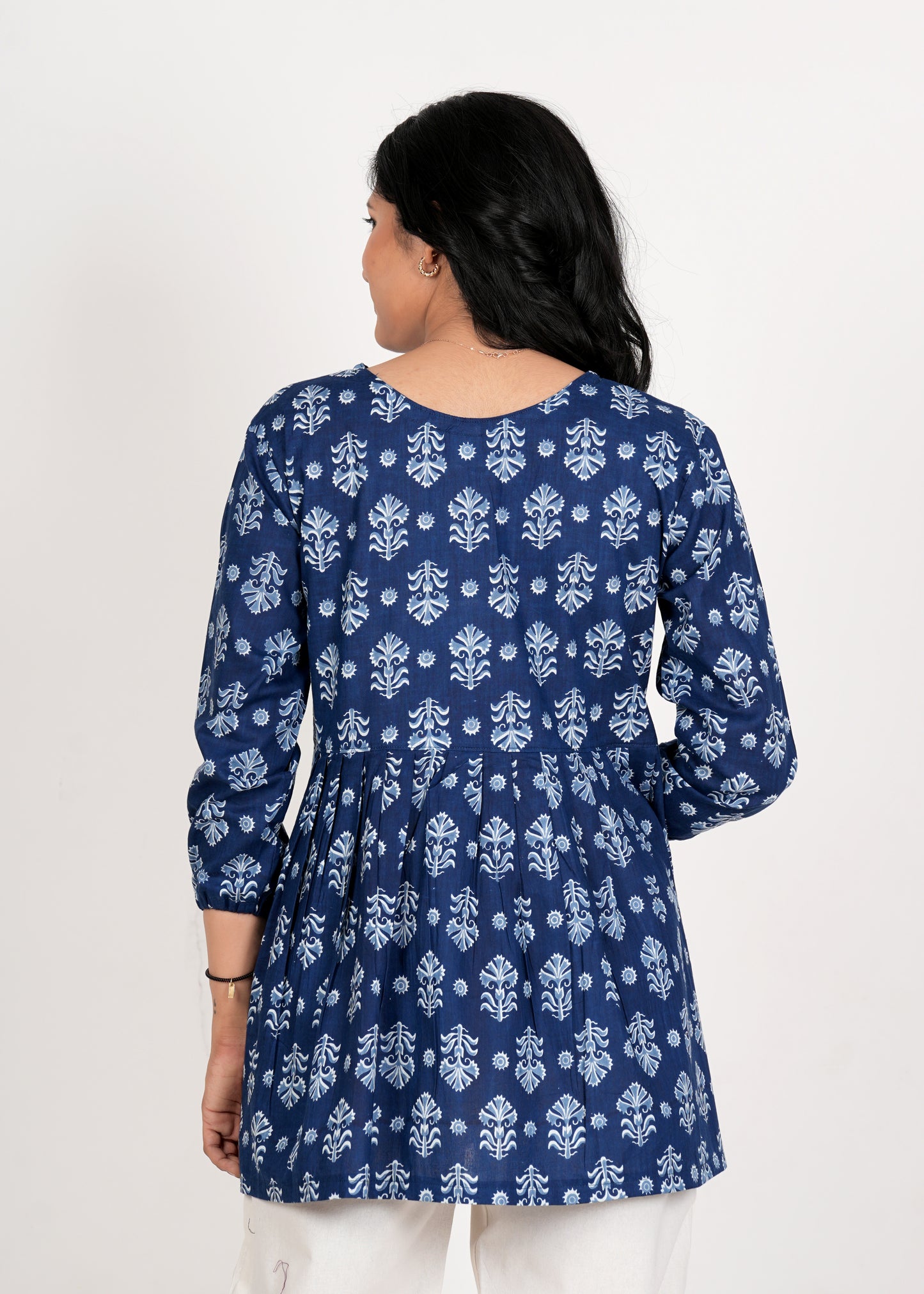 Cloud Burst Peplum Cotton Kurti