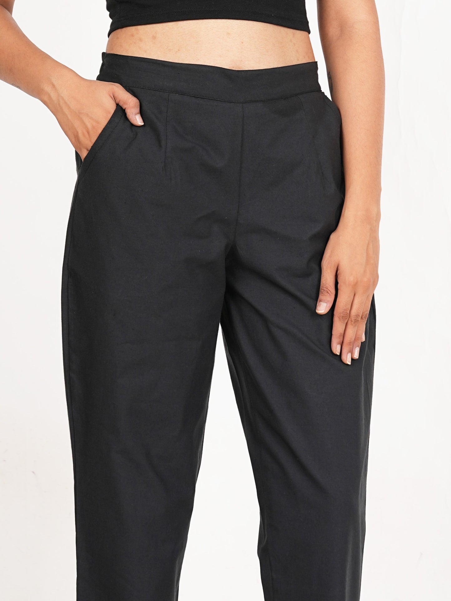 Black Cotton Pant