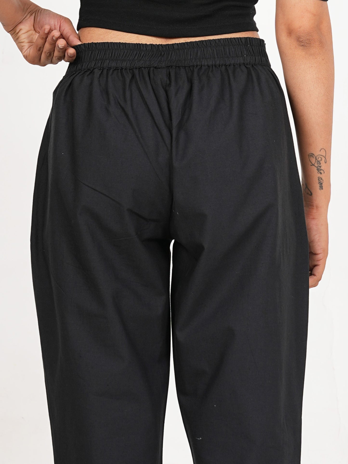 Black Cotton Pant