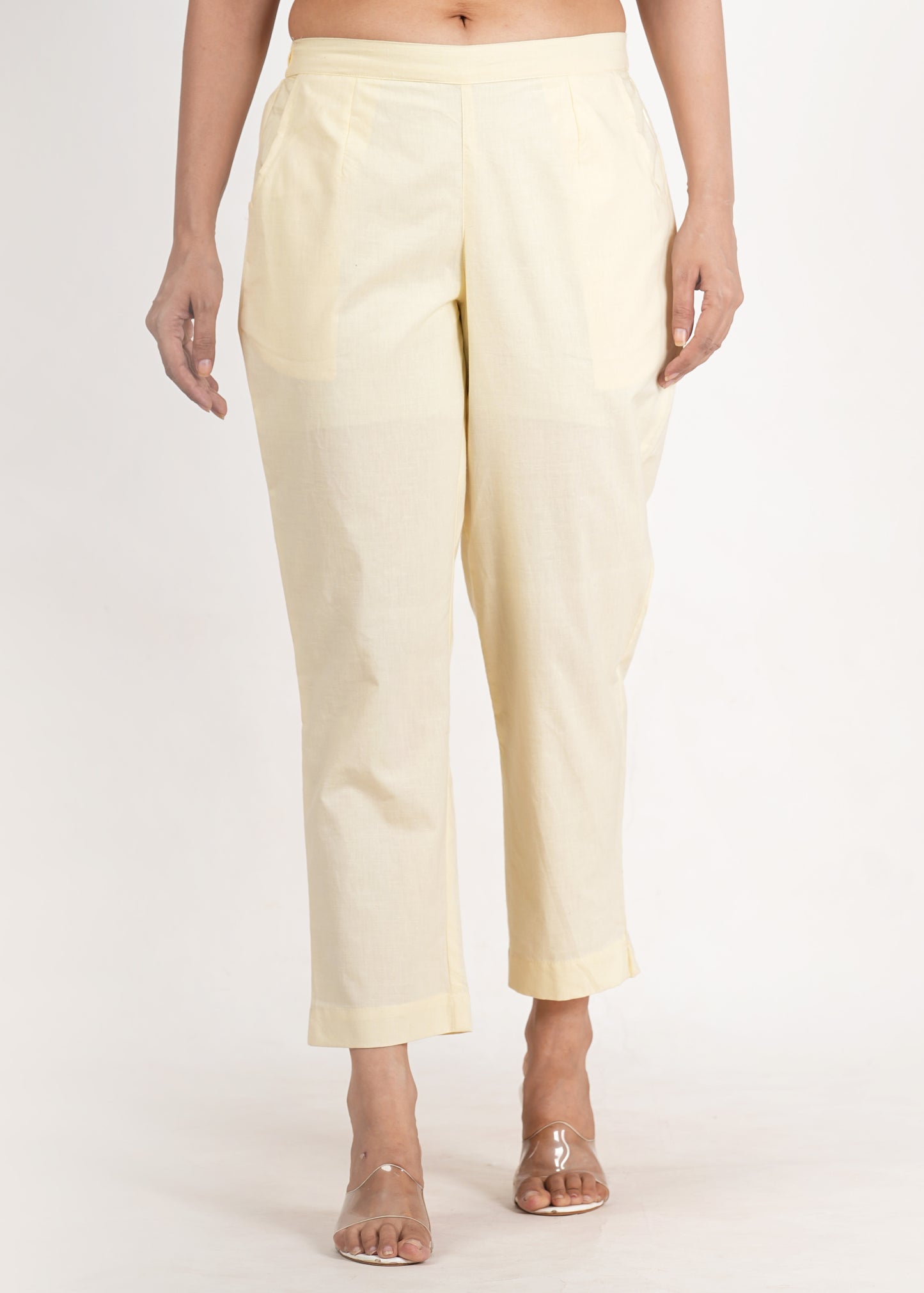 Half Dutch White Cotton Pant