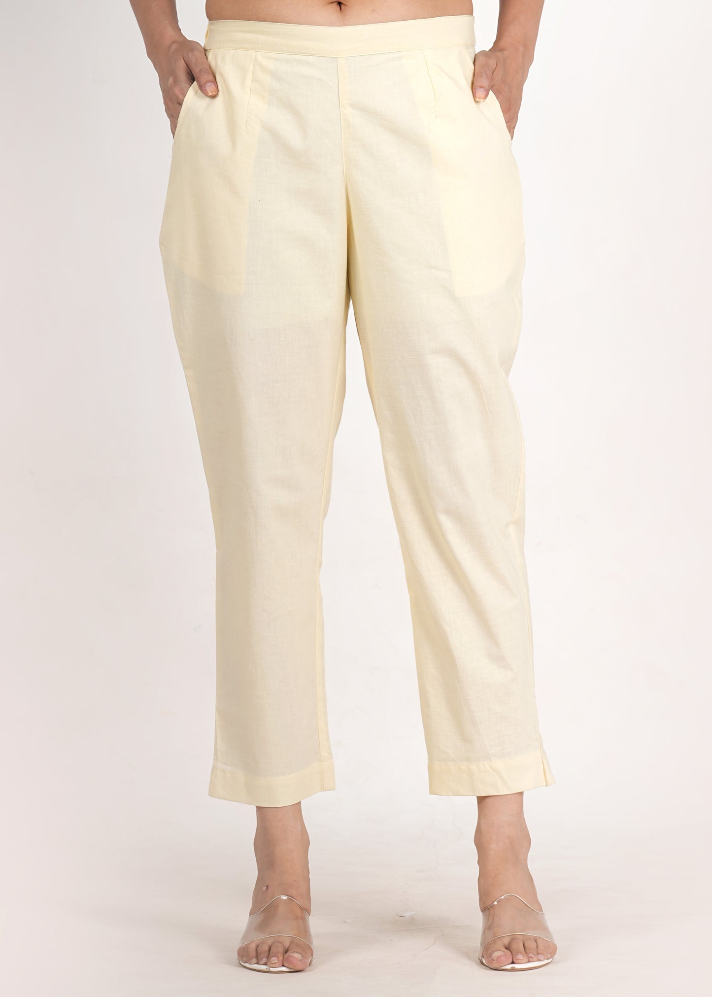 Half Dutch White Cotton Pant