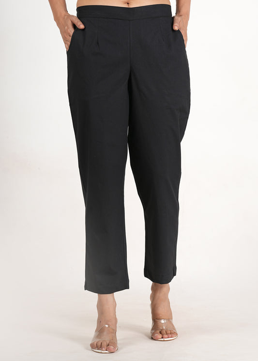 Black Cotton Pant