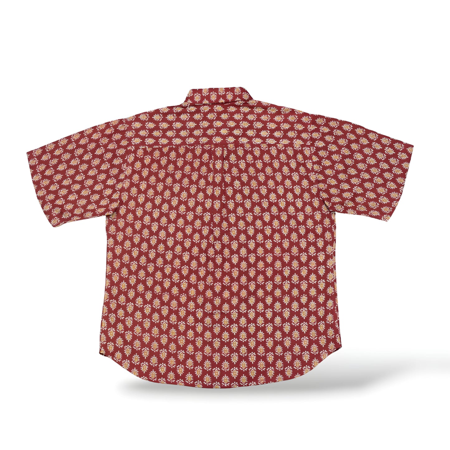 Maroon Cotton Printed Shirt