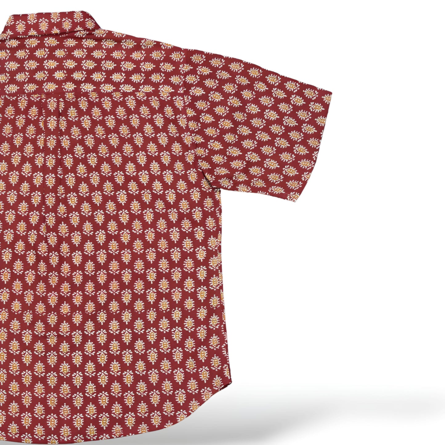 Maroon Cotton Printed Shirt