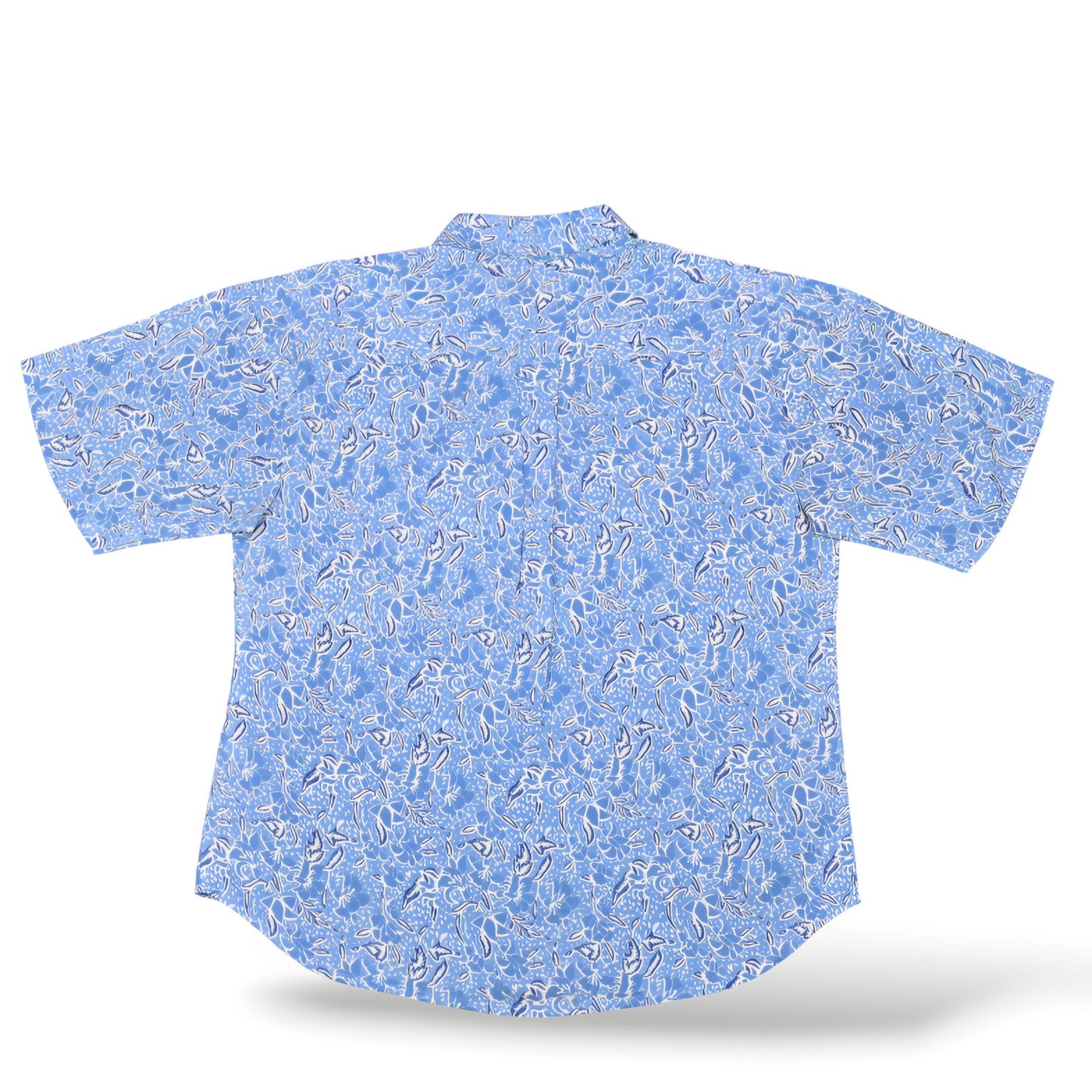 Sky Blue Cotton Printed Shirt