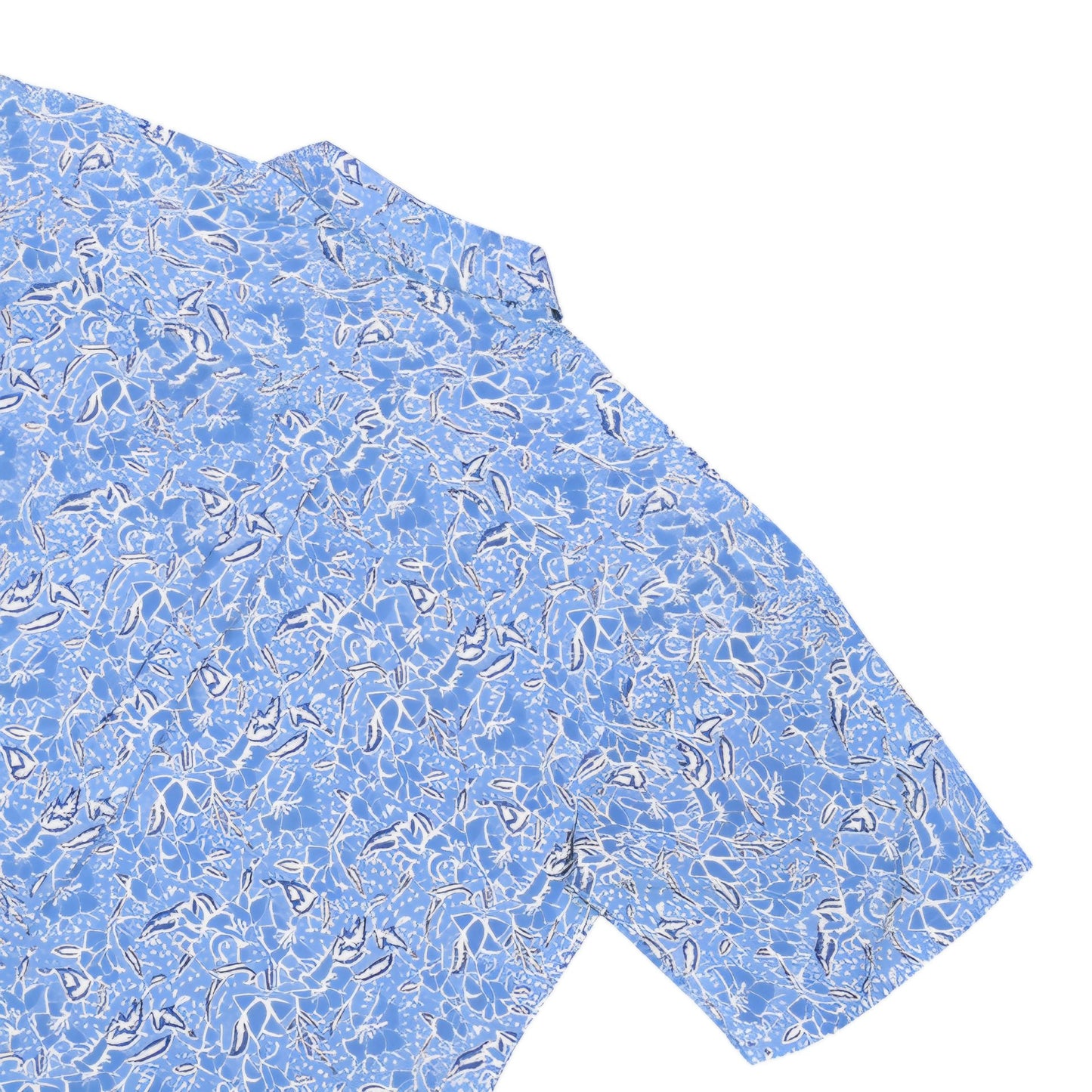 Sky Blue Cotton Printed Shirt