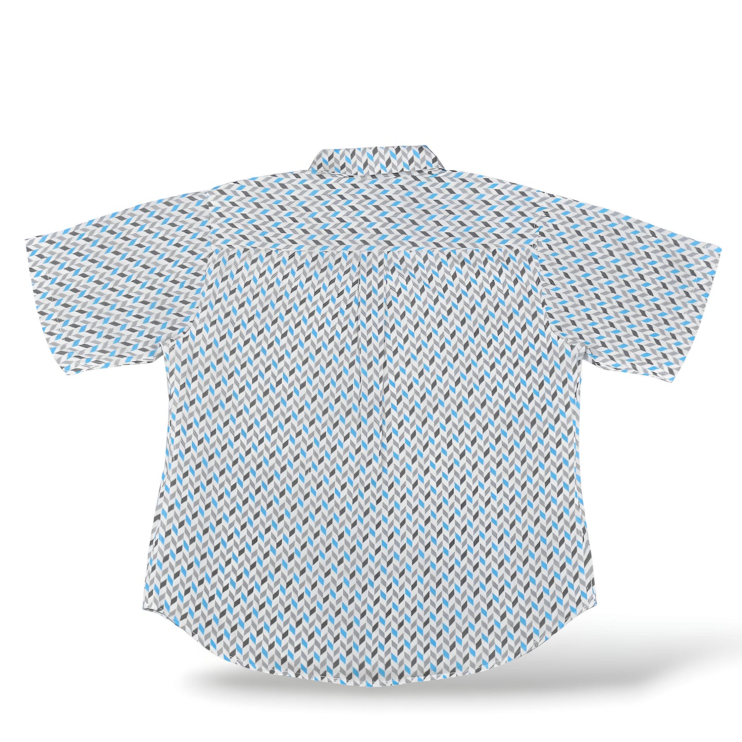 White & Grey Textured Cotton Shirt