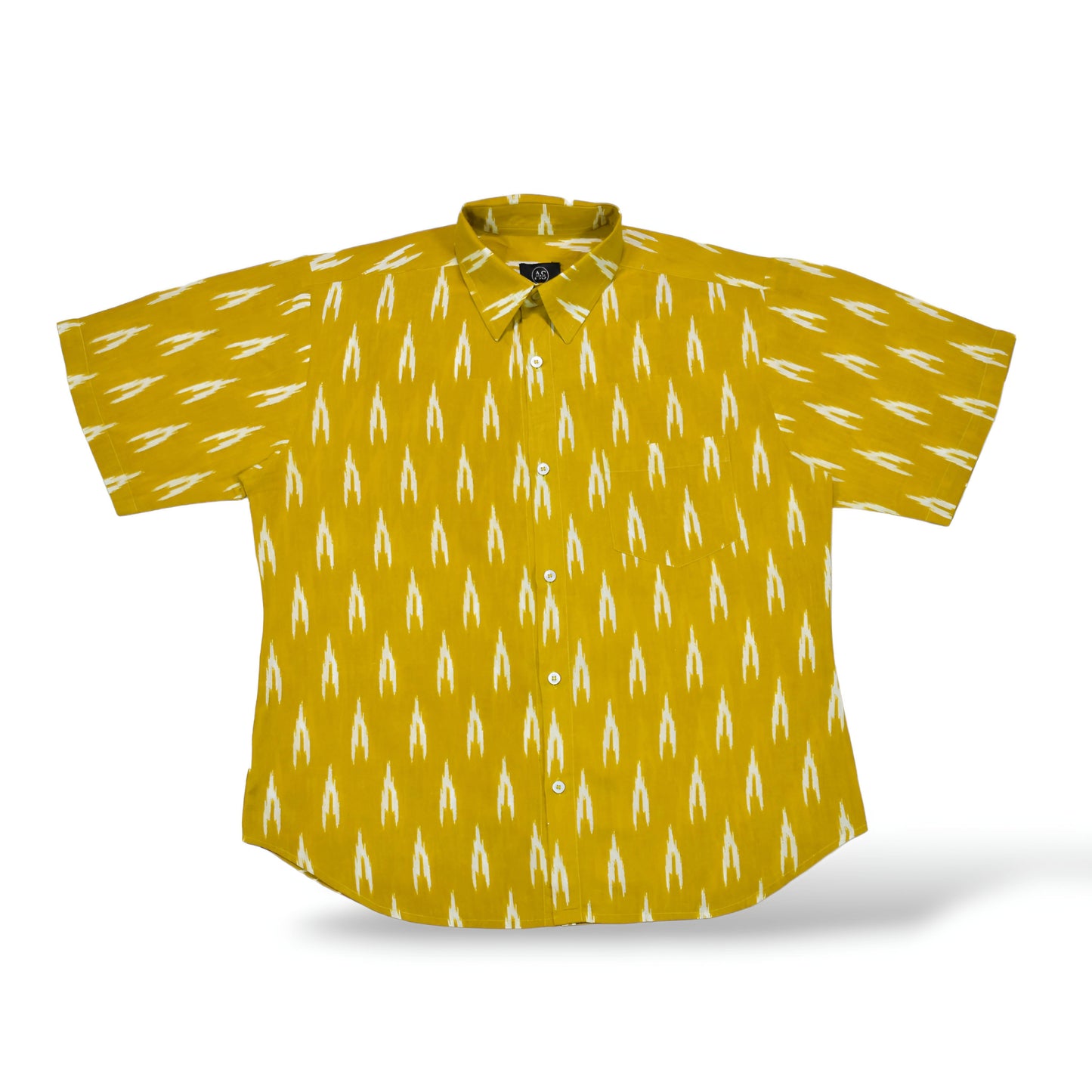 Yellow Cotton Printed Shirt