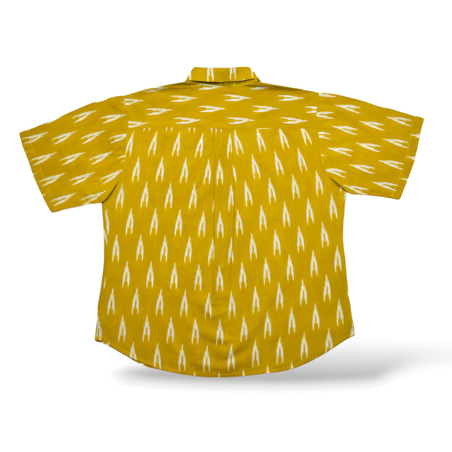 Yellow Cotton Printed Shirt